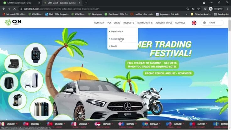 Abertura de uma conta de investidor de copy trading